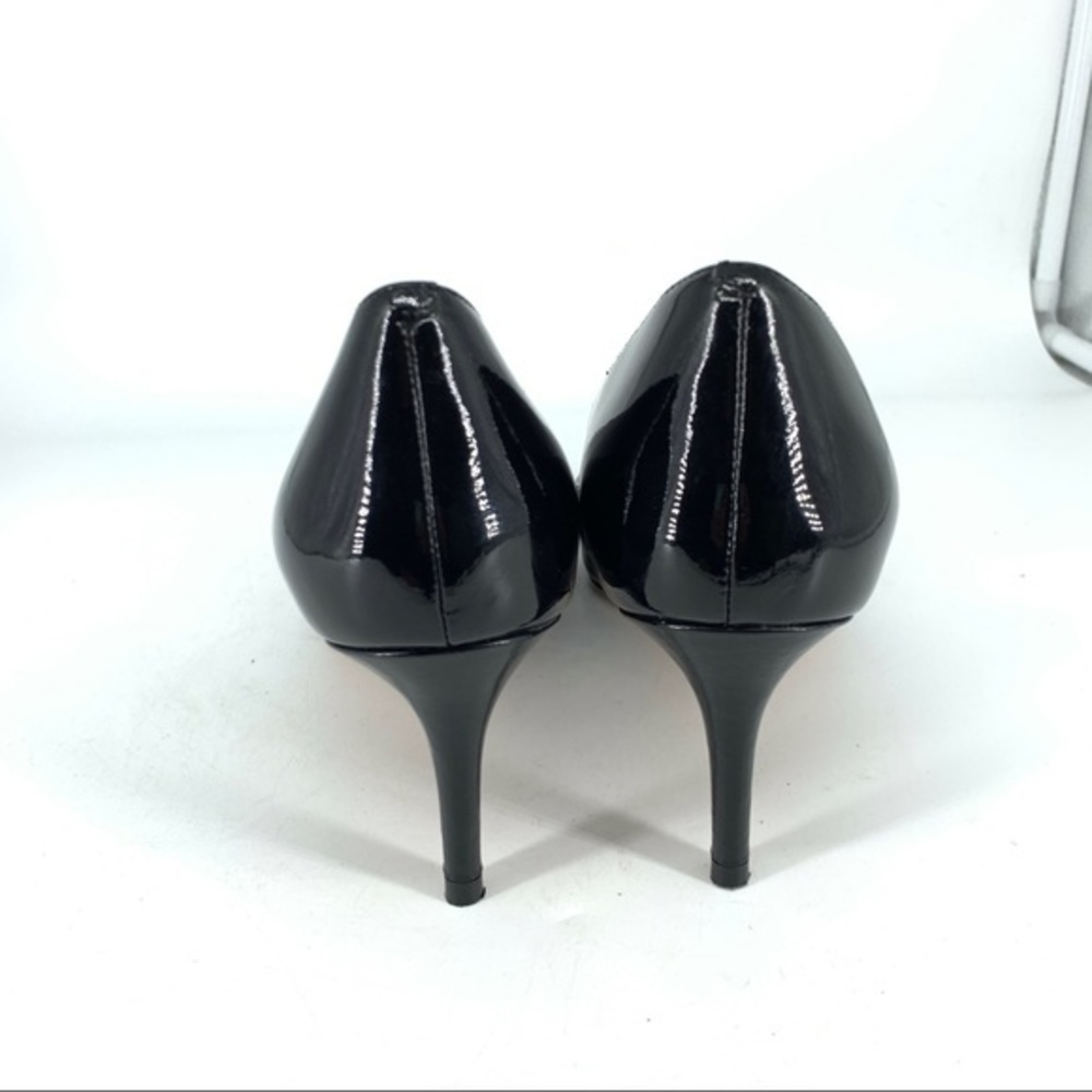 Cole Haan Grand OS Women 7C WIIDE Heels Black Patent Leather Pumps Pointed - Picture 6 of 10